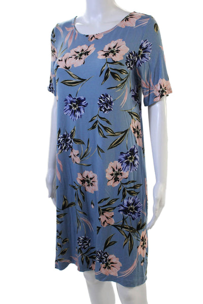 Yumi Kim, Women, Blue Floral Shift T-Shirt Dress Size M