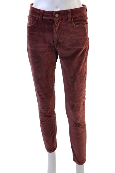 DL1961 Womens Ankle Cropped Brown Mid Rise Pants Size 26