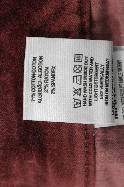 DL1961 Womens Ankle Cropped Brown Mid Rise Pants Size 26