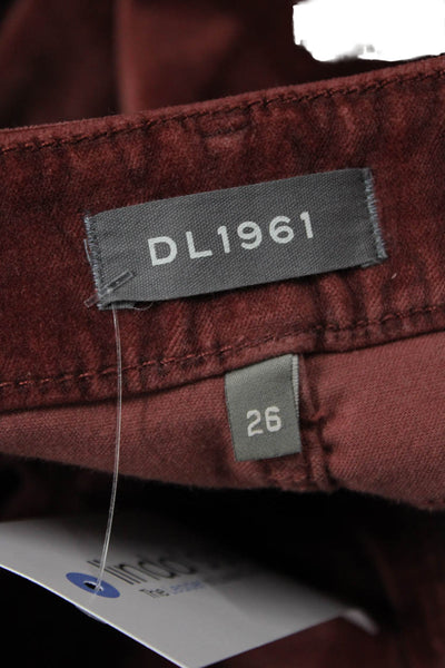 DL1961 Womens Ankle Cropped Brown Mid Rise Pants Size 26