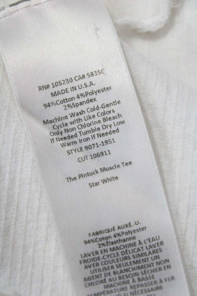 Current/Elliott Women Sleeveless Tunic Tank White Cotton Blend Size 1