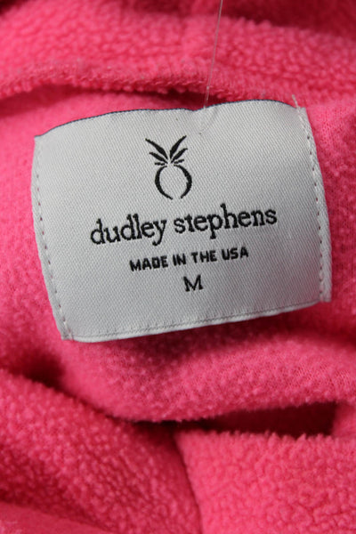 Dudley Stephens Women Pullover Hoodie Pink Solid Long Sleeve Polyester Size M