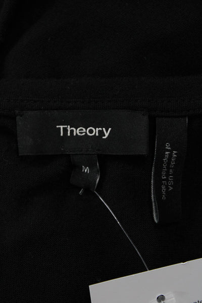 Theory Womens Basic Tank Black Sleeveless Round Neck Solid Size M