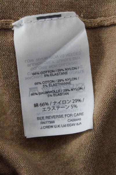 J Crew Women Beige Sleeveless Crew Neck Basic Tank Size M