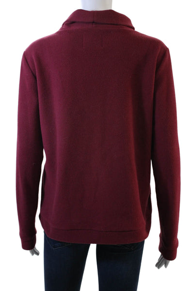 Dudley Stephens Unisex Pullover Sweater Red Mock Neck Long Sleeve Size M