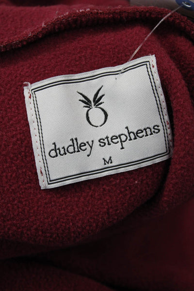 Dudley Stephens Unisex Pullover Sweater Red Mock Neck Long Sleeve Size M