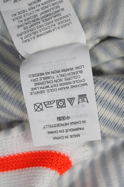 J Crew Women Ringer Striped Tank Light Blue Crew Neck Size M