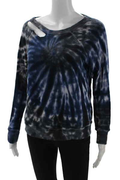 Philanthropy Womens Pullover Sweatshirt Dark Blue 67% Cotton Size XS