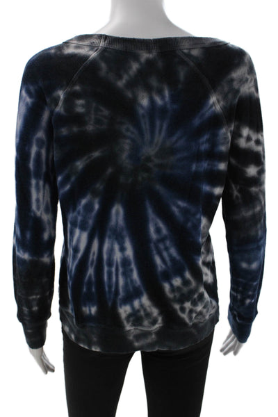 Philanthropy Womens Pullover Sweatshirt Dark Blue 67% Cotton Size XS