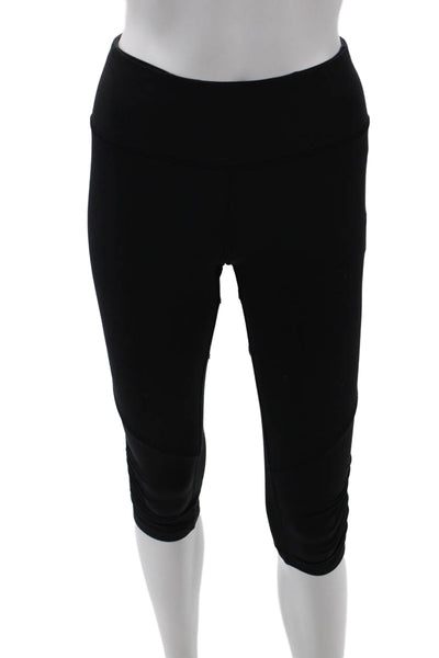 Lululemon Womens Capri Leggings Black Nylon Blend Sports Size 4