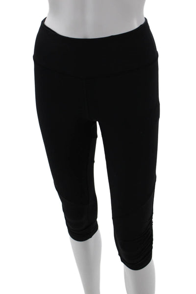 Lululemon Womens Capri Leggings Black Nylon Blend Sports Size 4