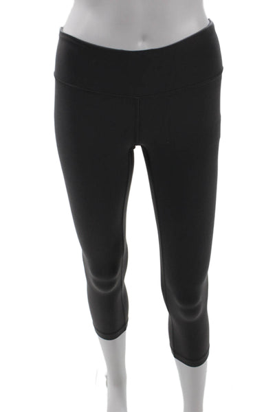 Lululemon Womens Black Capri Cropped Leggings Nylon Blend Size 2