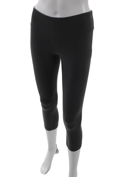 Lululemon Womens Black Capri Cropped Leggings Nylon Blend Size 2