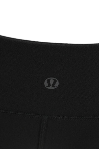 Lululemon Womens Black Capri Cropped Leggings Nylon Blend Size 2