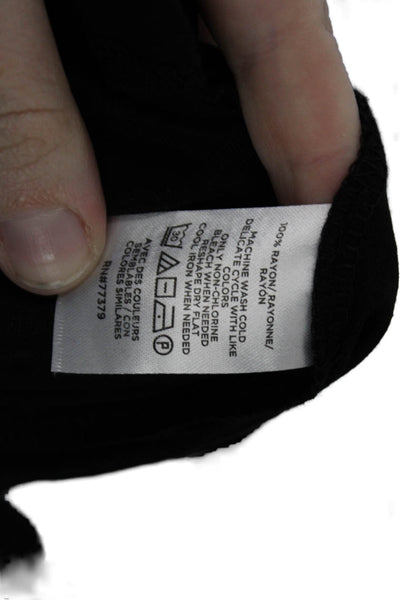 Ann Taylor Women Basic Mock Neck Sleeveless Tank Black Rayon Size PXS