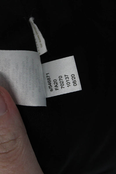 Ann Taylor Womens Classic Collared Button Blazer Black Size 00P