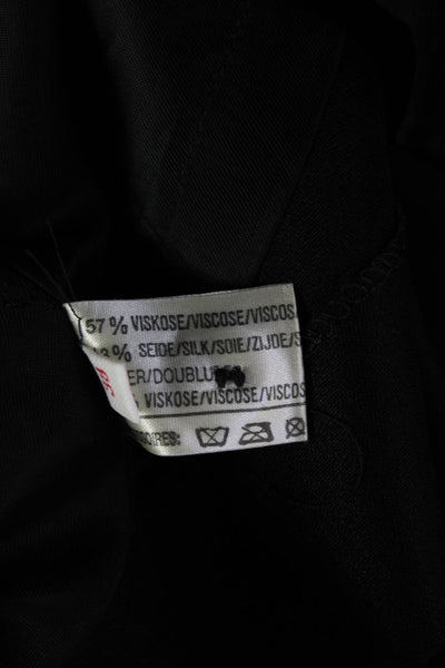Louis Feraud Women's Button Closure Lined A-Line Mini Skirt Black Size 8