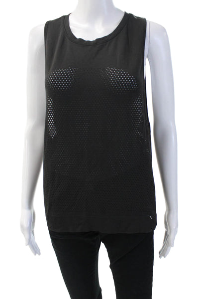 Lululemon Womens Basic Jersey Tank Black Sleeveless Crew Neck Size S