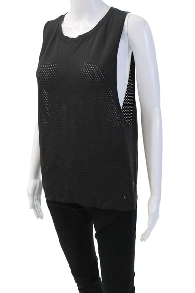 Lululemon Womens Basic Jersey Tank Black Sleeveless Crew Neck Size S