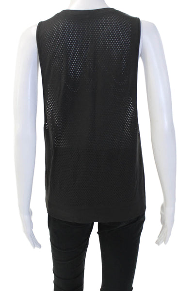 Lululemon Womens Basic Jersey Tank Black Sleeveless Crew Neck Size S