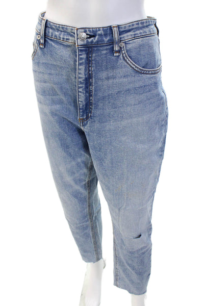 Rag & Bone Womens Ankle Skinny High Rise Blue Jeans Size 34