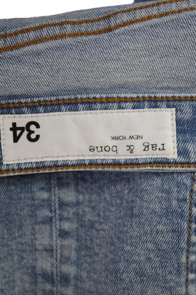 Rag & Bone Womens Ankle Skinny High Rise Blue Jeans Size 34