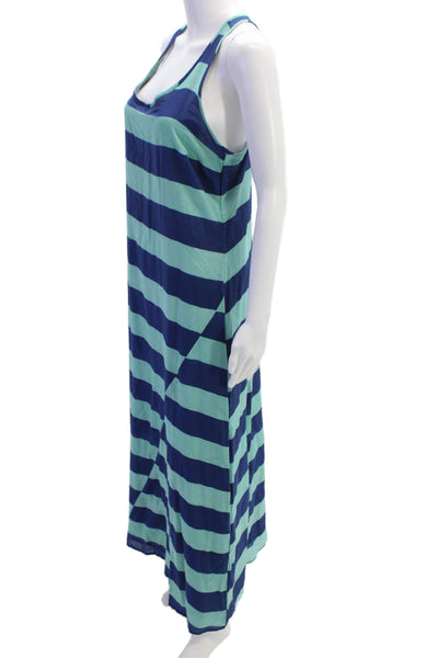 Splendid Womens Maxi Tank Dress Dark Blue Striped Sleeveless Size M