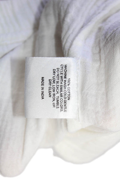 Kerri Rosenthal Womens White Cotton Solid Beach Pants Size M