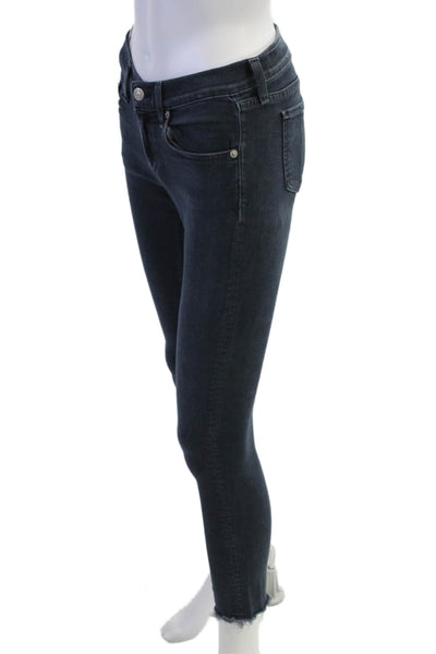Rag & Bone Jean Women Skinny Ankle Cropped Dark Blue Jeans Size 26