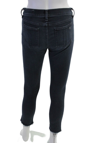 Rag & Bone Jean Women Skinny Ankle Cropped Dark Blue Jeans Size 26
