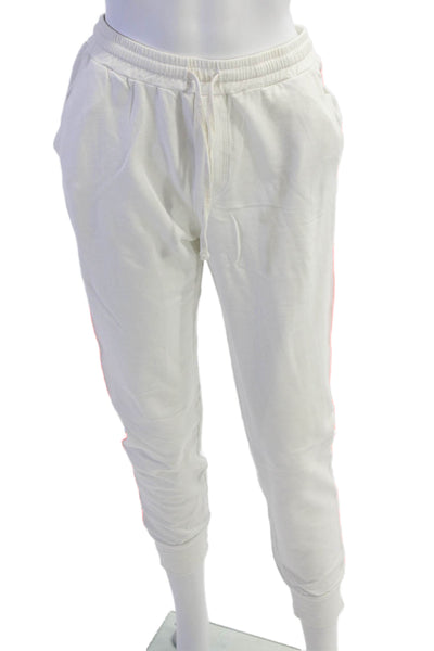 Sundry Women Jogger Sweatpants White Striped Drawstring Size 1