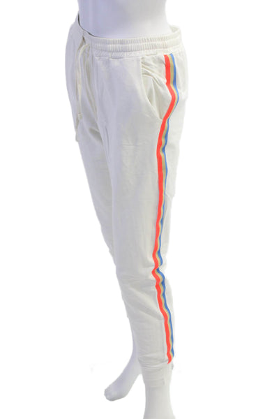Sundry Women Jogger Sweatpants White Striped Drawstring Size 1