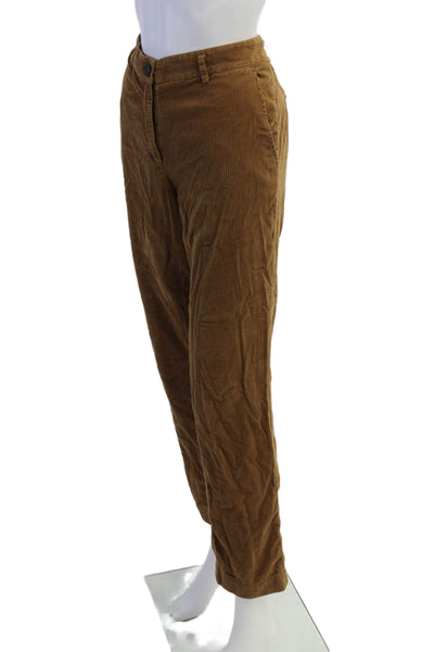 Pants Mens Cropped Pants Brown Striped Cotton Button Inseam 28 Size M