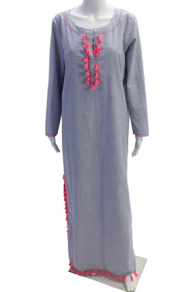 Ieena for MacDuggal Women Black Animal Print Striped Maxi Kaftan Dress Size 12