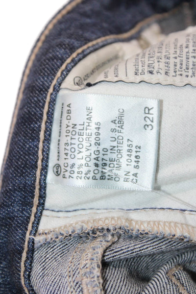 AG Adriano Goldschmied Unisex Dark Blue Straight Jeans Size 32