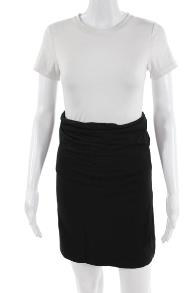 Susana Monaco Womens Knee Length Stretch Knit Pencil Skirt Black Size Large