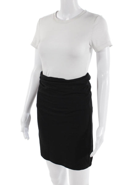 Susana Monaco Womens Knee Length Stretch Knit Pencil Skirt Black Size Large