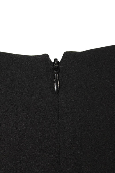 Leota, Women Shift Sweater Dress Black Zip Knee Length Size M