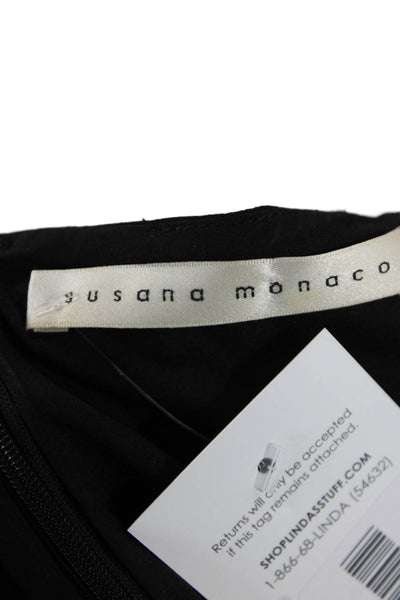 Susana Monaco Women Shift Dress Black Size 8