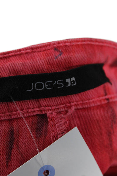 Joes Women Mid Rise Ankle Cropped Aztec Red Jeans Size 26