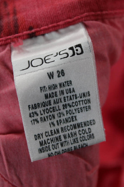 Joes Women Mid Rise Ankle Cropped Aztec Red Jeans Size 26
