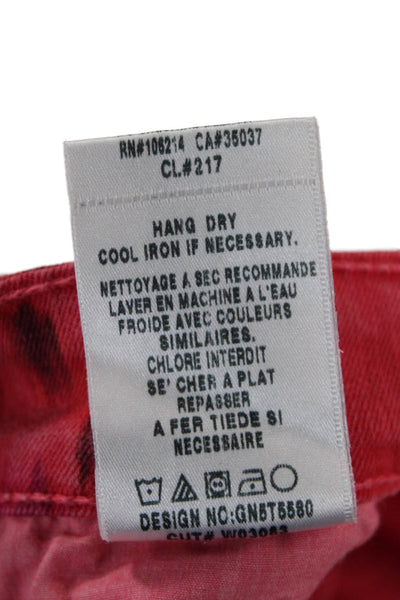 Joes Women Mid Rise Ankle Cropped Aztec Red Jeans Size 26