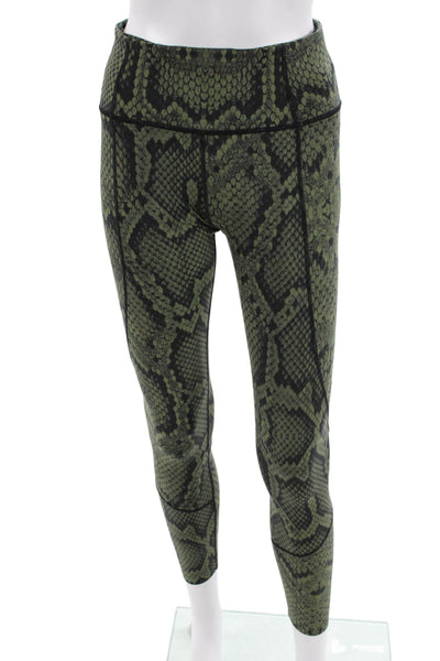 Varley Women Black Animal Print Ankle Jeggings Size XS