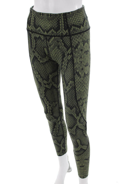 Varley Women Black Animal Print Ankle Jeggings Size XS