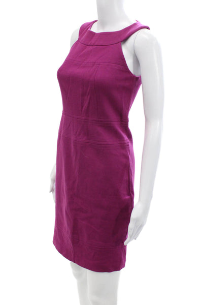Laundry by Shelli Segal Women Sheath Dress Purple Sleeveless Knee-Length Size 2