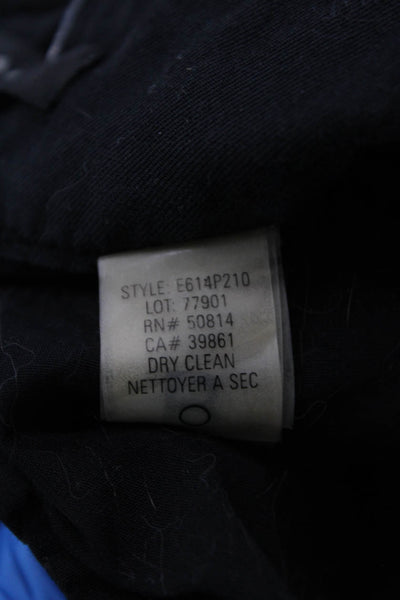 Elie Tahari Womens Ankle Jogger Pants Black Drawstring 70/30 Cotton Silk Size S