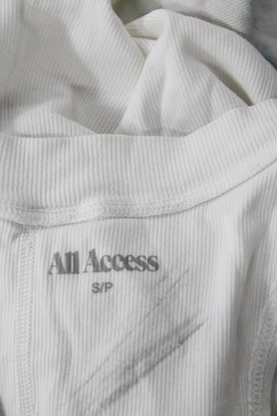 All Access, Women White Cropped Basic Tank Size S