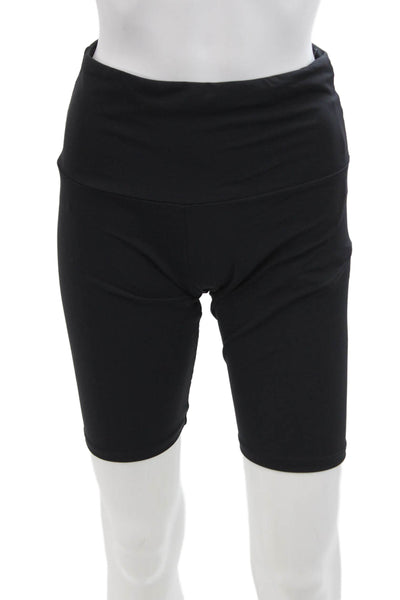 ONZIE Womens Textured High Waisted Athletic Shorts Black Size M