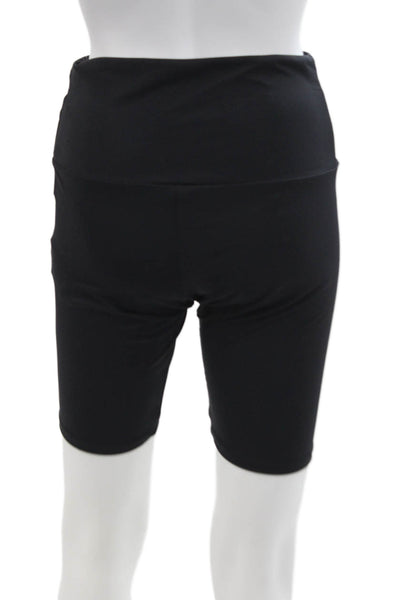 ONZIE Womens Textured High Waisted Athletic Shorts Black Size M