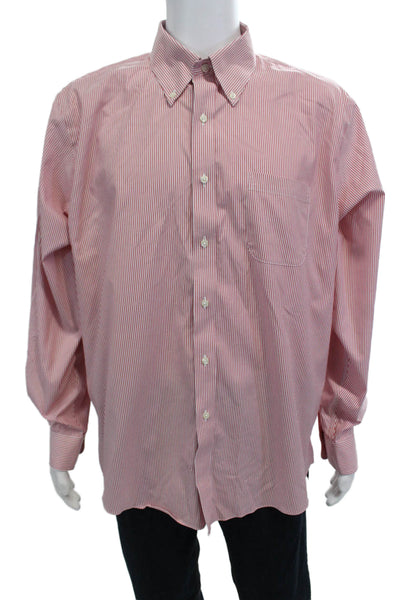 Brooks Brothers Men's Long Sleeves Collared Button Up Striped Shirt Size 17-36